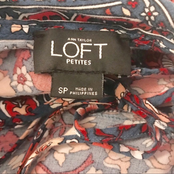 Loft Blue Floral Sleeveless Romper Size SP - Picture 5 of 8